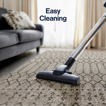 Ourika Moroccan Geometric Textured Weave Indoor/outdoor Square Rug